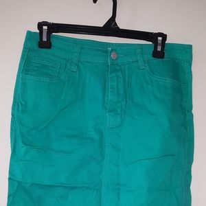 Jade Mackenzie colored denim skirt